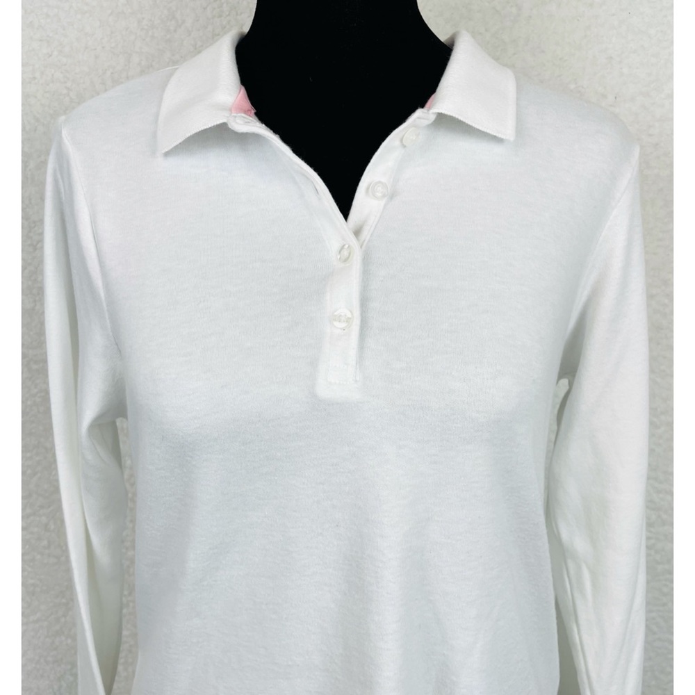WONDER NATION • White Long Sleeve Polo Shirt, XXL - Picture 3 of 14